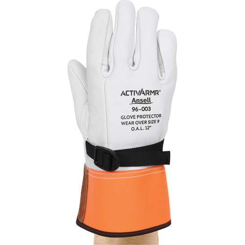 96-003 High Voltage Leather Protector Gloves, Size 11, 12" L Equipment World