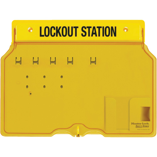 Trilingual Covered Lock Station, None Padlocks, 4 Padlock Capacity, Padlocks Not Included Equipment World