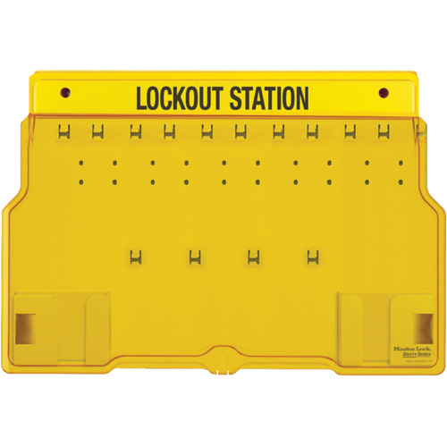 Trilingual Covered Lock Station, None Padlocks, 10 Padlock Capacity, Padlocks Not Included Equipment World