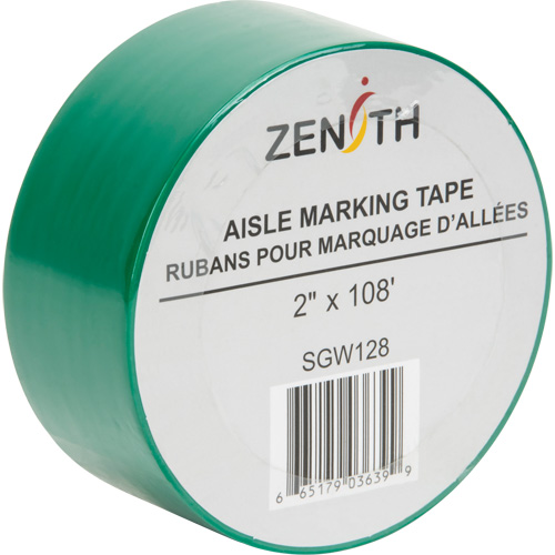 Aisle Marking Tape, 2" x 108', PVC, Green Equipment World