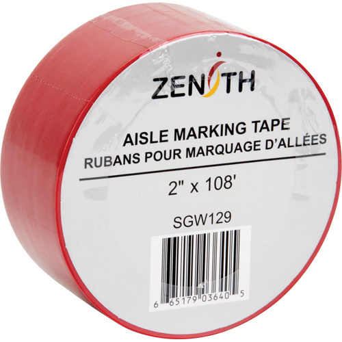 Aisle Marking Tape, 2" x 108', PVC, Red Equipment World