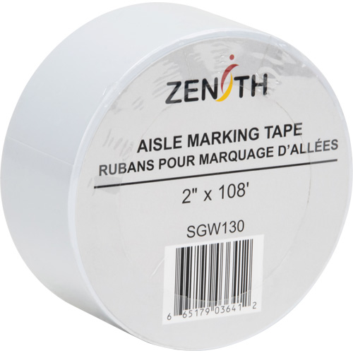 Aisle Marking Tape, 2" x 108', PVC, White Equipment World