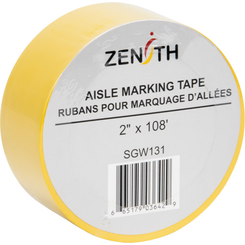 Aisle Marking Tape, 2" x 108', PVC, Yellow Equipment World