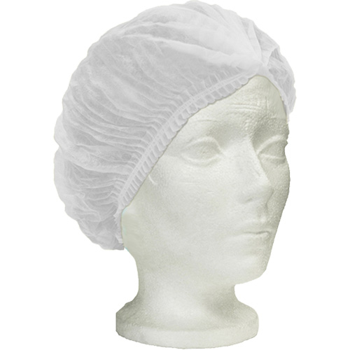 Ronco Care Pleated Bouffant Cap, Polypropylene, 24", White Equipment World