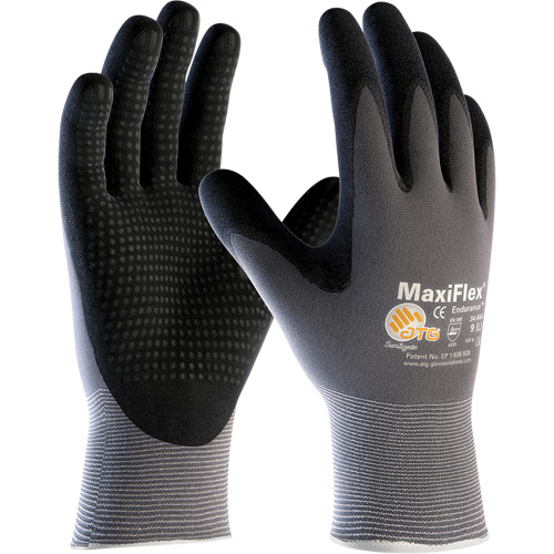 Gants enduits ATG MaxiFlex Endurance, Petit, R&ecirc;vetement Mousse de nitrile, Calibre 15, Enveloppe en Nylon/Lycra Equipment World