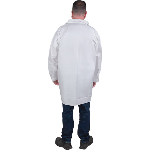Protective Lab Coat, Microporous, White, Small Equipment World