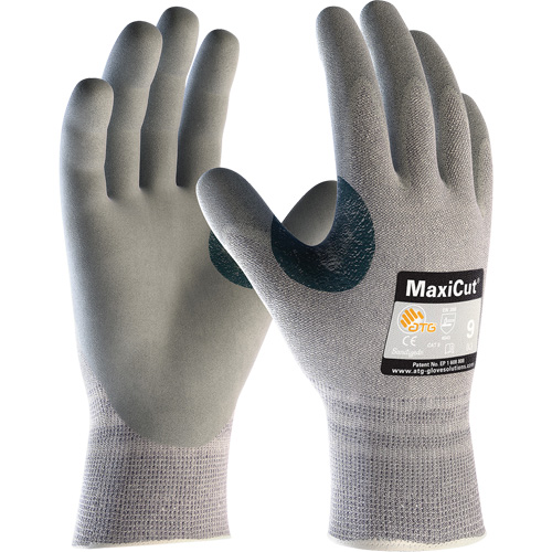 ATG MaxiCut&reg; 5 Seamless Knit Cut Resistant Gloves, Size X-Small, 13 Gauge, Foam Nitrile Coated, Dyneema&reg;/Nylon Shell, ASTM ANSI Level A4/EN 388 Level 4/EN 388 Level C Equipment World