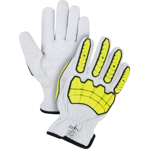 Impact & Cut Resistant Gloves, Medium, Goatskin Palm, Driver Cuff Equipment World