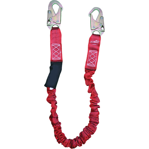 ShockSorb Internal Shock Lanyard, 6', Snap Hook Center, Snap Hook Leg Ends, Polyester Equipment World