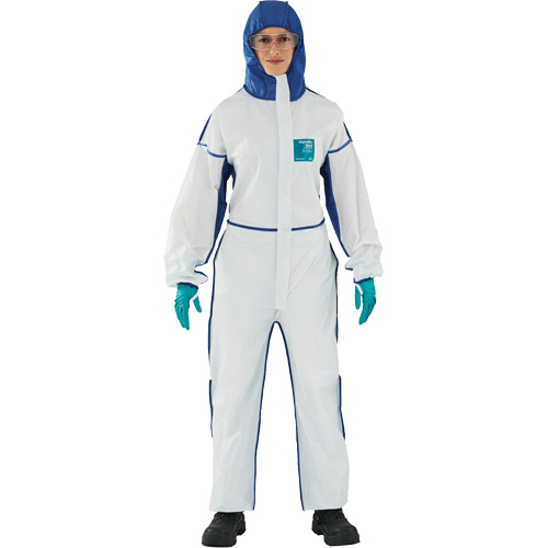 AlphaTec 1800 Comfort 3-Piece Coveralls, Large, Blue/White, Microporous/SMS Equipment World