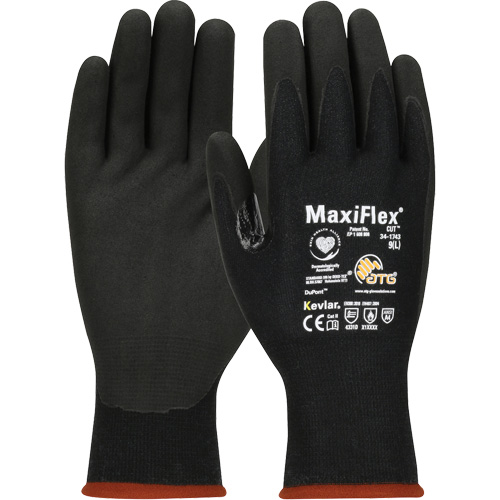 Gants compatibles avec les &eacute;crans tactiles ATG MaxiFlex Cut, Taille T-petit, Calibre 15, Rev&ecirc;tement Mousse de nitrile, Enveloppe en Polyester/Kevlar, ASTM ANSI niveau A4/EN 388 niveau 3/EN 388 niveau D Equipment World