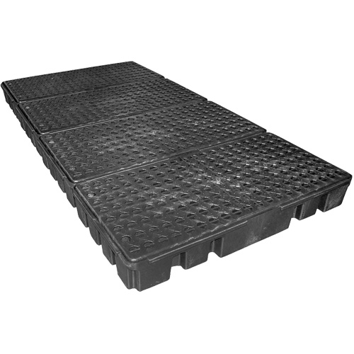 Black Diamond Low Profile Spill Pallet, 102 US gal. Spill Capacity, 96" x 49" x 6.5" Equipment World