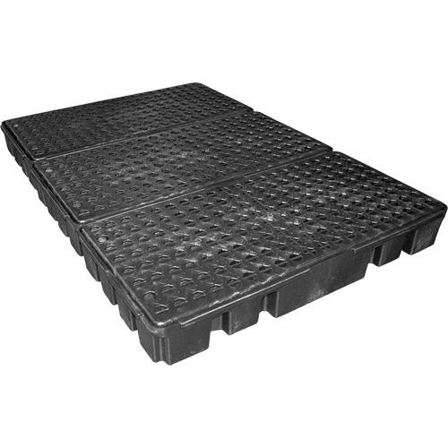 Black Diamond Low Profile Spill Pallet, 76.5 US gal. Spill Capacity, 72" x 49" x 6.5" Equipment World