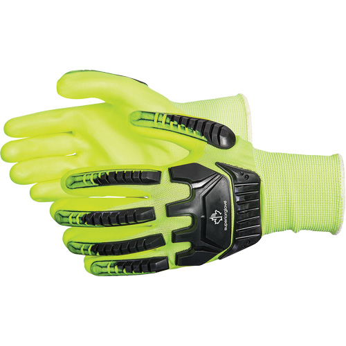 Dexterity&reg; Anti-Impact High-Visibility Gloves, Small, Foam Nitrile Palm, Elastic Cuff Equipment World