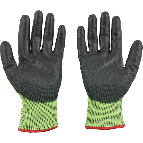 High Visibility Dipped Gloves, Size Small, 15 Gauge, Polyurethane Coated, Polyethylene Shell, ASTM ANSI Level A5 Equipment World