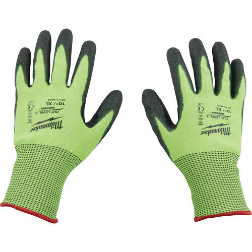 High Visibility Dipped Gloves, Size Small, 15 Gauge, Polyurethane Coated, Polyethylene Shell, ASTM ANSI Level A5 Equipment World
