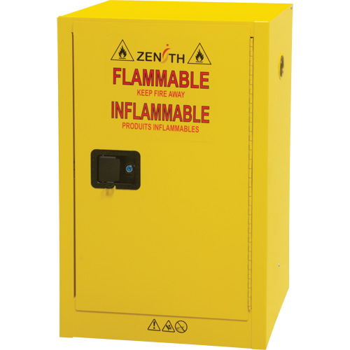 Flammable Aerosol Storage Cabinet, 12 gal., 1 Door, 23" W x 35" H x 18" D Equipment World