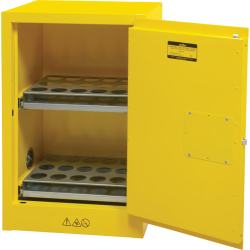 Flammable Aerosol Storage Cabinet, 12 gal., 1 Door, 23" W x 35" H x 18" D Equipment World
