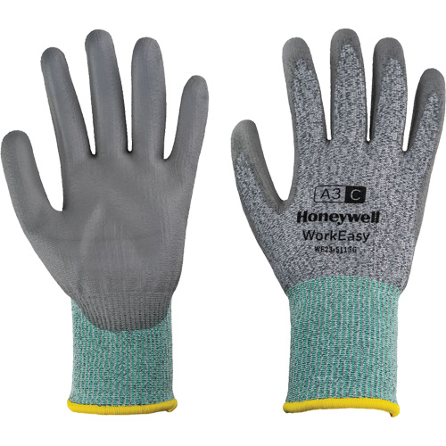 Gants de protection contre les coupures WorkEasy, Taille 6/T-petit, Calibre 13, Rev&ecirc;tement Polyur&eacute;thane, Enveloppe en PEHP/Fibre de verre, ASTM ANSI niveau A3/EN 388 niveau C Equipment World