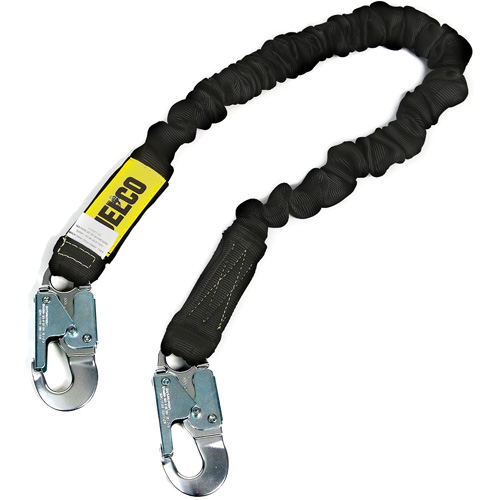 Arc Flash Lanyard, 6', Locking Snap Hook Center, Locking Snap Hook Leg Ends, Nylon Equipment World