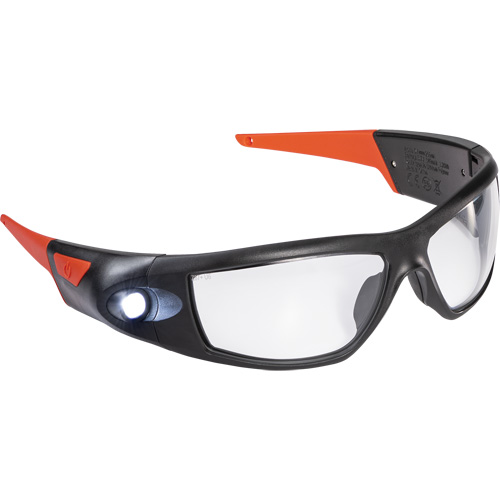 SPG500 Rechargeable Inspection Beam Safety Glasses, Clear Lens, ANSI Z87+ Equipment World
