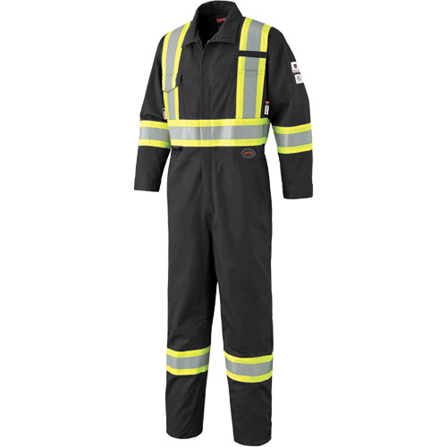 7702BK FR-Tech&reg; 88/12 FR Arc Rated Coveralls, Size 36, Black, 9.7 cal/cm² Equipment World