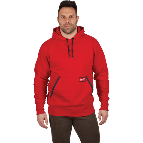 Heavy-Duty Pullover Hoodie, Men's, Small, Red Equipment World