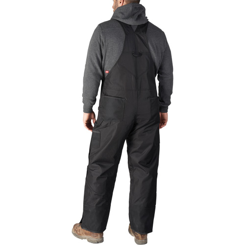 GridIron Regular Length Zip-To-Thigh Bib Overall, Men's, Large, Black Equipment World