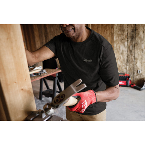 Hybrid Work Tee Shirt, Men's, Small, Black Equipment World