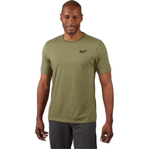 Hybrid Work Tee Shirt, Men's, Small, Green Equipment World