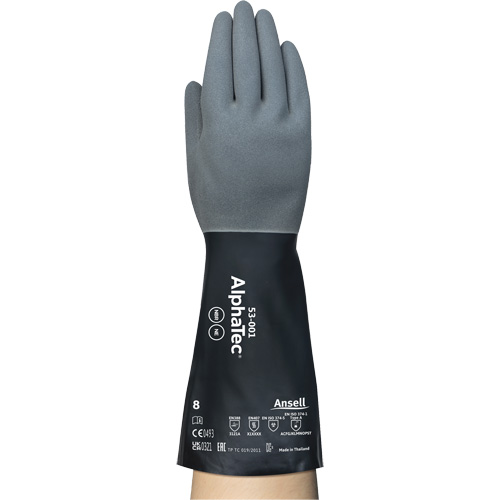 AlphaTec&reg; Chemical-Resistant Gloves, Size 7, 13" L, Neoprene/Nitrile, Nylon Inner Lining, 17-mil Equipment World