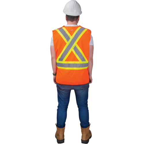 CSA-Compliant High-Visibility Surveyor Vest, High Visibility Orange, Medium, Polyester Equipment World