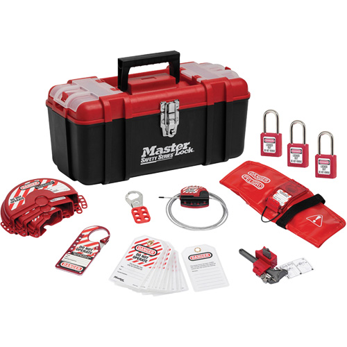 Standard Personal Lockout Kit with Zenex Thermoplastic Locks, Valve Kit, 13 Components Equipment World