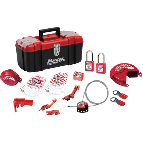 Basic Lockout Kit with Zenex Thermoplastic Locks, Electrical/Valve Kit, 19 Components Equipment World