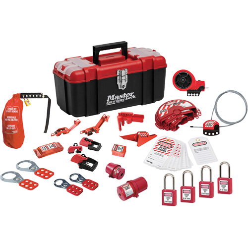 Premier Lockout Kit with Zenex Thermoplastic Locks, Electrical/Valve Kit, 27 Components Equipment World