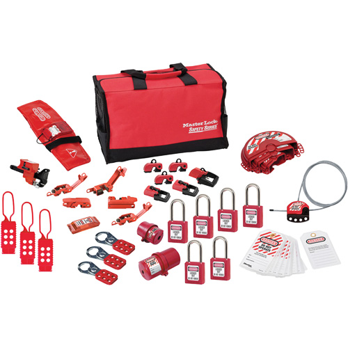 Premier Lockout Kit with Zenex Thermoplastic Locks, Electrical/Valve Kit, 34 Components Equipment World
