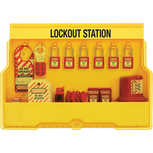 Premier Electrical Lockout Station, Thermoplastic Padlocks, 16 Padlock Capacity, Padlocks Included Equipment World