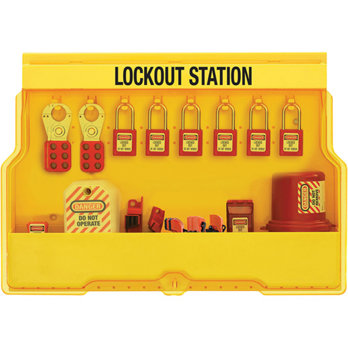 Premier Electrical Lockout Station, Thermoplastic Padlocks, 16 Padlock Capacity, Padlocks Included Equipment World