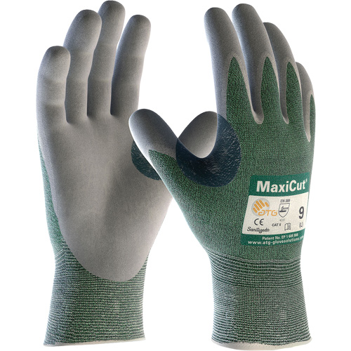 ATG MaxiCut&reg; Engineered Yarn Cut Resistant Gloves, Size Large, 15 Gauge, Nitrile Coated, Engineered Yarn Shell, ASTM ANSI Level A2/EN 388 Level 3/EN 388 Level B Equipment World