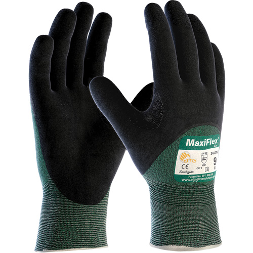 Gants sans coutures r&eacute;sistant aux coupures ATG MaxiFlex Cut, Taille Grand, Calibre 15, Rev&ecirc;tement Nitrile, Enveloppe en Fil technique, ASTM ANSI niveau A2/EN 388 niveau 3/EN 388 niveau B Equipment World