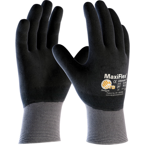 ATG MaxiFlex&reg; Ultimate Touchscreen Compatible Gloves, Large, Nitrile Coating, 15 Gauge, Nylon/Elastane Shell Equipment World