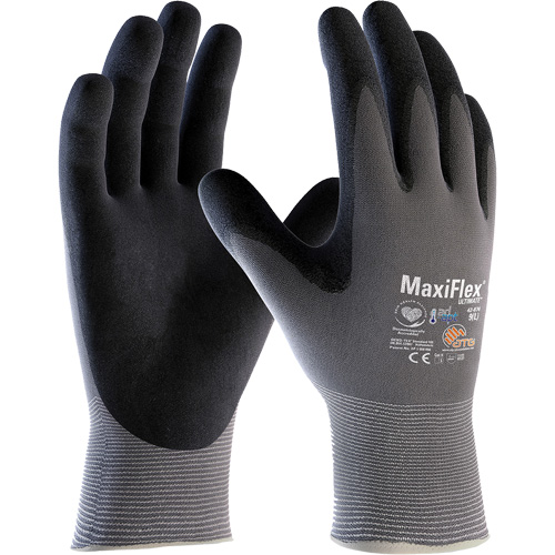 Gants compatibles avec les &eacute;crans tactiles ATG MaxiFlex Ultimate AD-APT, T-petit, R&ecirc;vetement Nitrile, Calibre 15, Enveloppe en Nylon/&eacute;lasthanne Equipment World
