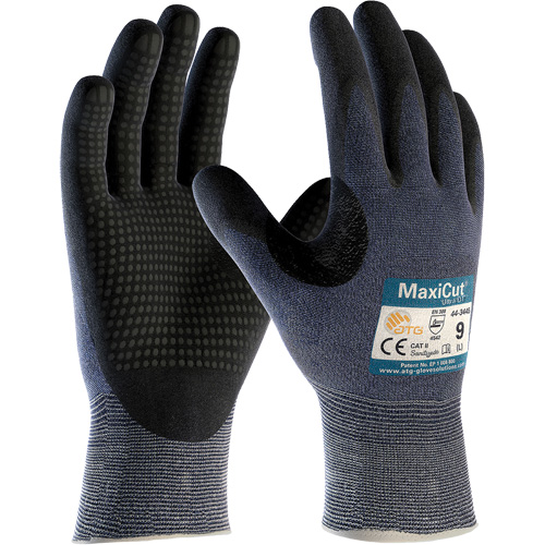 Gants ATG MaxiCut Ultra DT, Taille Grand, Calibre 15, Rev&ecirc;tement Nitrile, Enveloppe en Fil technique, ASTM ANSI niveau A3/EN 388 niveau 5/EN 388 niveau C Equipment World