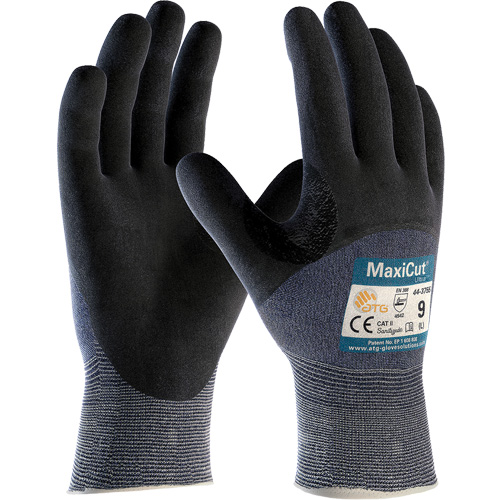 Gants r&eacute;sistants aux coupures en tricot sans couture ATG MaxiCut Ultra, Taille Grand, Calibre 15, Rev&ecirc;tement Nitrile, Enveloppe en Fil technique, ASTM ANSI niveau A3/EN 388 niveau 5/EN 388 niveau C Equipment World