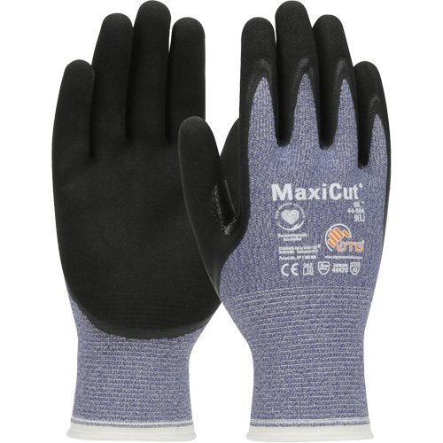 Gants r&eacute;sistants aux coupures dans un milieu de travail huileux ATG MaxiCut, Taille Grand, Calibre 15, Rev&ecirc;tement Nitrile, Enveloppe en Fil technique, ASTM ANSI niveau A3/EN 388 niveau 4/EN 388 niveau C Equipment World