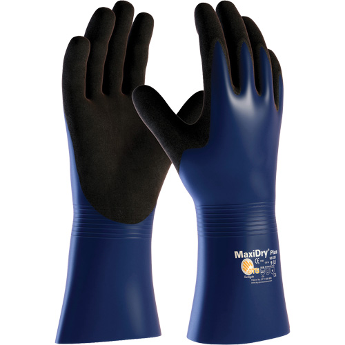 ATG MaxiDry&reg; Plus Chemical & Cut Resistant Gloves, Large, Nitrile Coating, Nylon/Elastane Shell Equipment World
