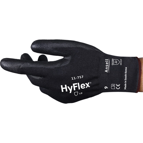 HyFlex&reg; 11-757 Cut-Resistant Gloves, Size 6, 18 Gauge, Polyurethane Coated, Intercept Shell, ASTM ANSI Level A7/EN 388 Level F Equipment World