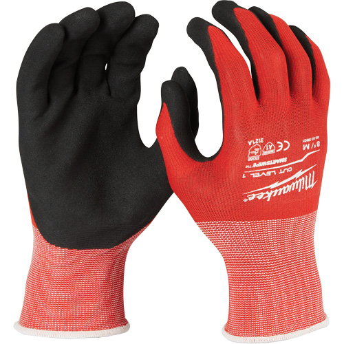 Gants r&eacute;sistant aux coupures, Taille Grand, Rev&ecirc;tement Nitrile, Enveloppe en Nylon/Lycra, ANSI/ISEA 105 niveau 1/EN 388 niveau 1 Equipment World