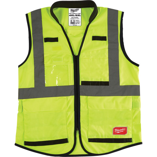 Performance Safety Vest, High Visibility Lime-Yellow, 4X-Large/5X-Large Equipment World
