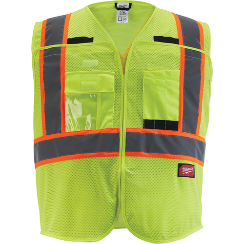 Flagman Safety Vest, High Visibility Lime-Yellow, Medium/Small Equipment World